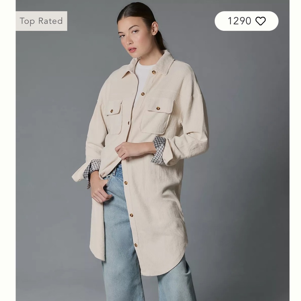 Anthropologie Pilcro cream duster shacked